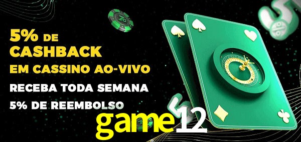 Promoções do cassino ao Vivo game12